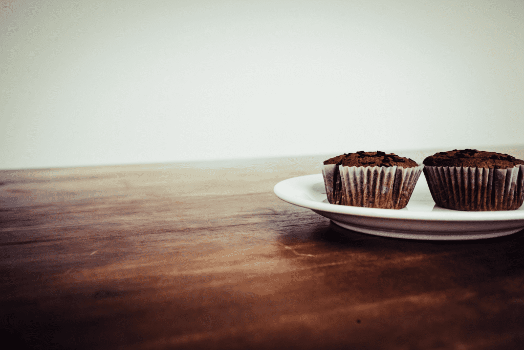 Cupcakes on plate