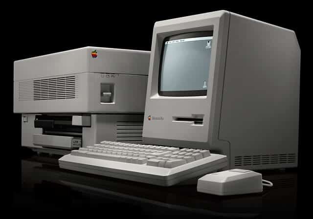 Macintosh classic with ImageWriter