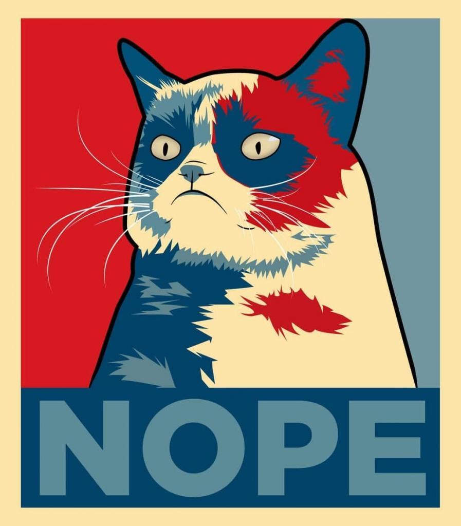 Artwork that says Nope
